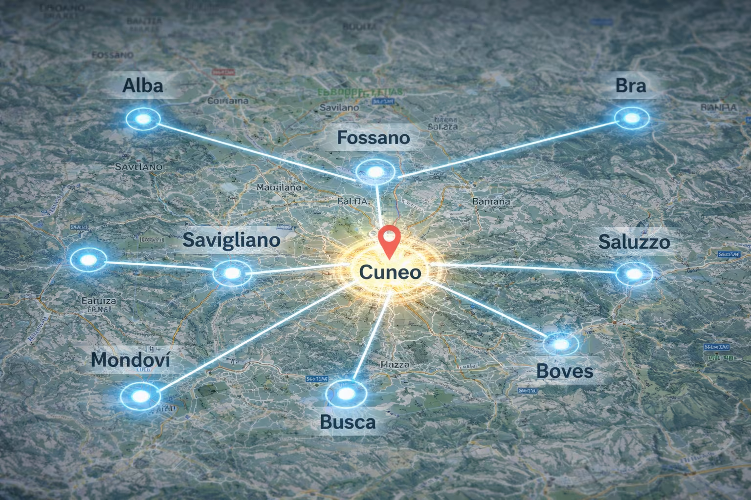Agenzia web a Cuneo e provincia: i comuni serviti da Getaweb