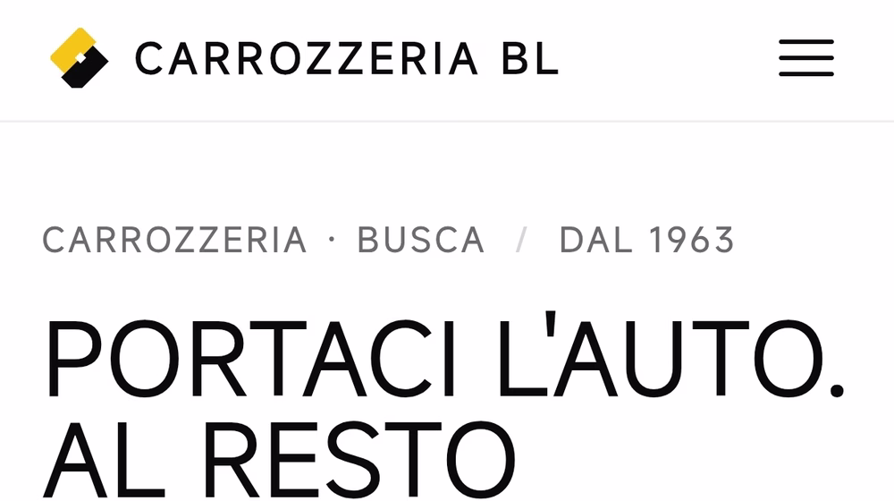 Carrozzeria BL — Carrozzeria · Busca (CN), sito realizzato da Getaweb