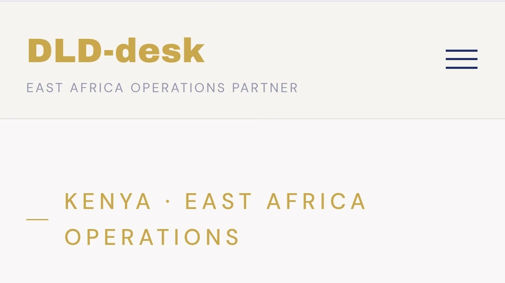 DLD-Desk — East Africa Operations · Kenya, sito realizzato da Getaweb